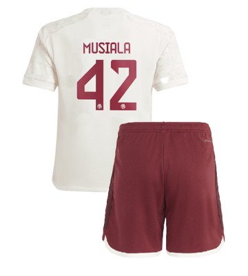 Bayern Munich Jamal Musiala #42 Tredjeställ Barn 2023-24 Kortärmad (+ Korta byxor)